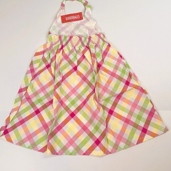 NWT Gymboree Girl Rainbow Plaid Halter Dress Size 4 - Picture 2 of 2